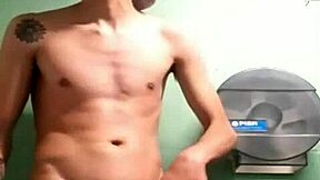brazilian cam boy strokes cock feeling so damn horny