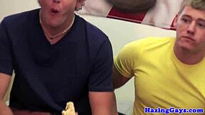 i got hazed hard by the gay frat real anal missionary in college dorm as twink