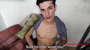 Two Latin Twinks Paid For Outdoor Public Fuck Show!