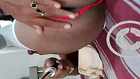 indian ladyboy lara dsouza jerks cock wildly solo!