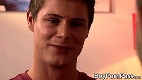 Twink's Monster Cock Slams Handsome Ass Deep