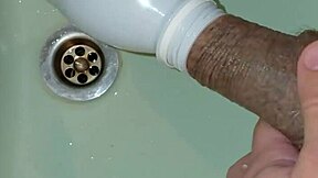 tattooed cuck vacuums bottle sloppy sucks big dick balls