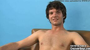 Cute Twink Jerks Massive Boner On Sofa Hard