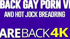 tough guy ties up kinky friend bareback kisses and wrecks asshole