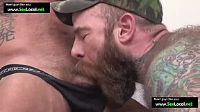 Bearded Bears Kiss and Fuck Hard on Gay Date Site