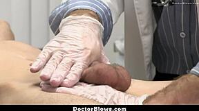 twink's sports injury leads to doctor handjob blowjob and hardcore bareback ass fuck