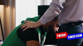 Twinks, ready to gangbang each other's stepdads bareback?