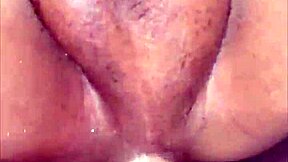 milking cum from sauna slut's loaded ass