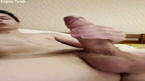 big cock twink unloads like a firehose in solo blast