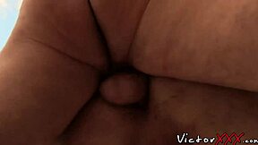 Bound hairy hunks deepthroat then poolside ass bang!