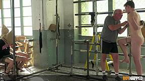 master doms torment three twinks' nipples!! cock strokes and kinky group fetish part 2