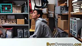 black thief caught riding huge ebony cock bareback - who knew stealing could feel this good?!