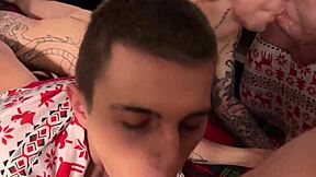 No17 New Year's Daddy And Stepsons With Monster Cocks Fuck Two Twinks Hard