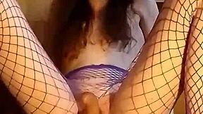 Hey Neetrasurik rides brown dildo balls deep solo anal