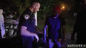 black emo cops jerk off in threesomes