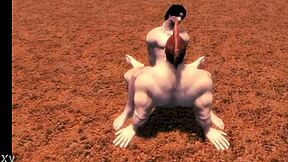 Muscled Hunks Clash In Epic Skyrim Gay 3D Porn Game Sex