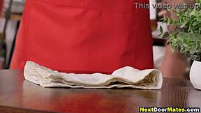 Hot Waiter Pounds Teased Customer Ass