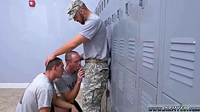 newbie soldiers get hardcore anal training threesome
