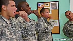 Black soldier's monster cock barebacks twink in Vancouver car ride.