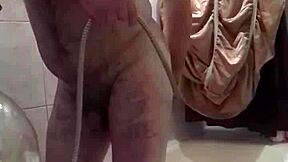 gay dude SHOWERING after intense RUSSIAN tattooed ass fuck with big cock