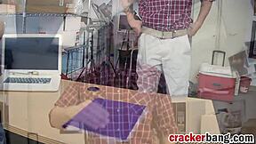 wanna see tattooed bear ride cock at work?