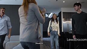 Stepdad dominates petite twink in rough taboo submission fuck