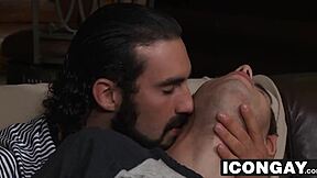 Will hairy hunk stretch twink's tight hole raw?