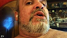 bisexual dude blows cum bubbles right in mouth