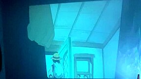 late night he craves that huge dildo sliding into his thong-pushed ebony ass