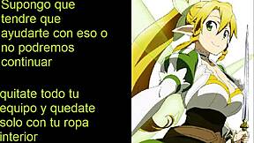 Leafa and Suguha's JOI Commands You to Stroke in Spanish!