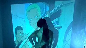 late night he craves that huge dildo sliding into his thong-pushed ebony ass