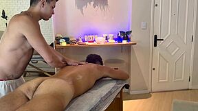 intense sneaky pleasure builds to happy cum ending massage