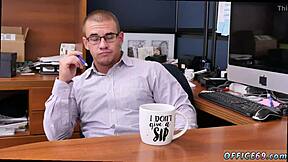 straight masseur lances big cock as naked gay guys give birthday blowjob surprise