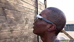 Asian Muscle Tops Pound Fresh Meat in Outdoor Military Threesome