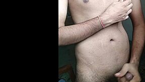 Desi dude spits on monster cock for public outdoor jerk session