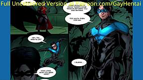 Batboys Suck Cock in Steamy Gay Comic Animation!