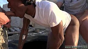 Army Muscle Monsters Bareback Old Straights in 3some Cock Assault