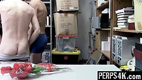 Gay Boyfriends Bareback Fuck Cop to Hide Thief Secret Perps4k