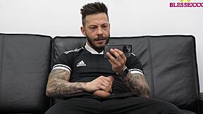 gay buddy tricks straight neighbor into homemade blowjob on big cock