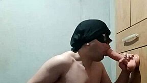 amateur shemale sucks dildo toy in ladyboy blowjob scene