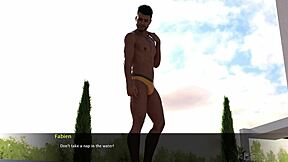 3d hentai yaoi teens date by pool in summer vacation game