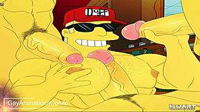 Duffman blasts gay simpsons cartoon cum yeah!!