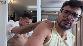Marcos goiano fucks nerd paulista bareback with huge cock