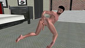 muscle stud fingers tight ass and eats cum