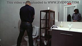 slim guy gets his ass wrecked doggy style in the bathroom by a muscular stud who wont stop fucking him