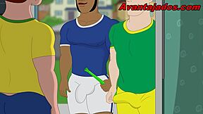Cartoon gay porn jogadores na orgia