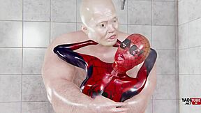 spiderman gets fucked hard by big man in yaoi