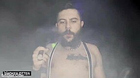 cigar smoke fills this pierced bareback session