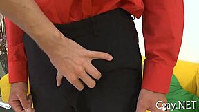 naughty guy gives hot oral service