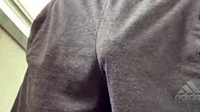 miskupa bulge on balcony with cumshot finish